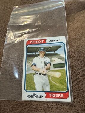 Detroit Tigers Vintage Baseball Card - White/Blue